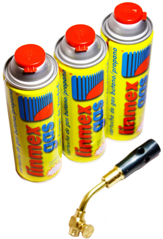 Kit soplete G6 de fierro con 3 cartuchos de rosca de 275g