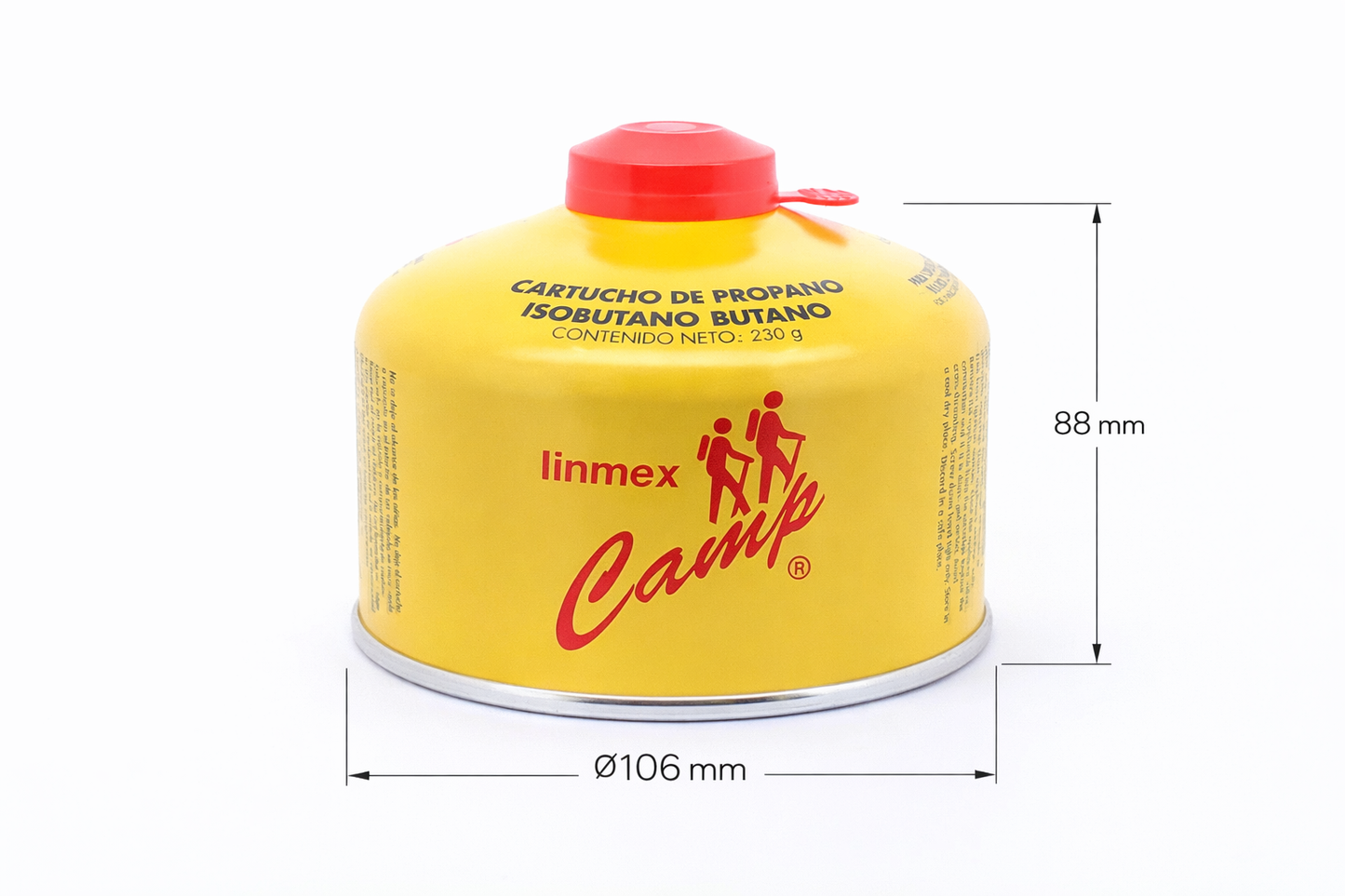 Cartucho de gas para camping 450g, 230g y 110gr