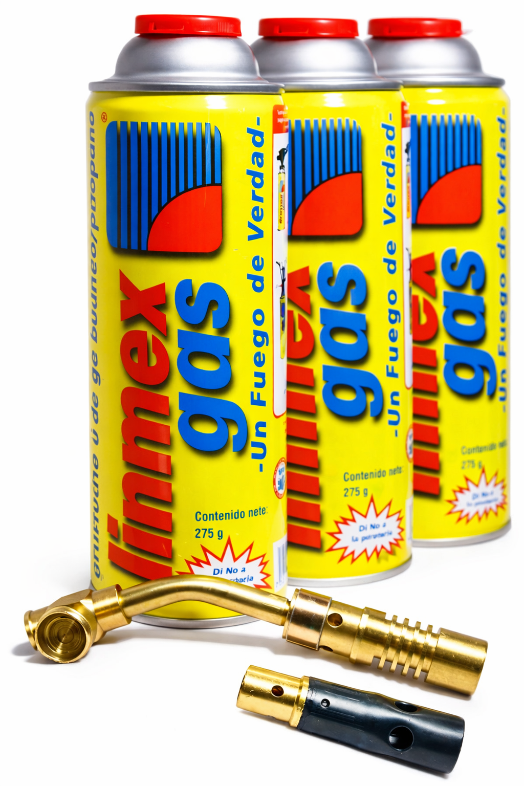 Kit G6 soplete de latón y fierro con 3 cartuchos de rosca 275g